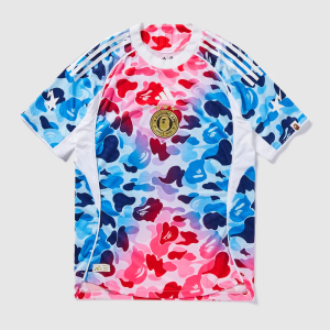 adidas x bape football graphic azul/rosa